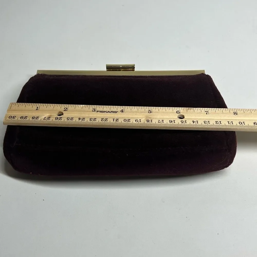 Vintage Estée Lauder Faux Suede Clutch Cosmetic Bag Wallet